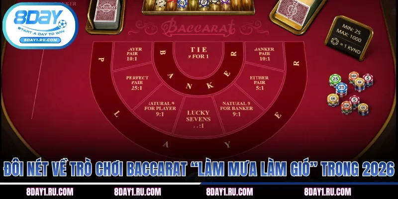 Đôi nét về trò chơi Baccarat “làm mưa làm gió” trong 2026